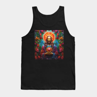 Sacred Heart with Flowers Tank Top